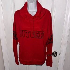 Victoria’s Secret PINK Red Rutgers Drawstring Hoodie Size S/P